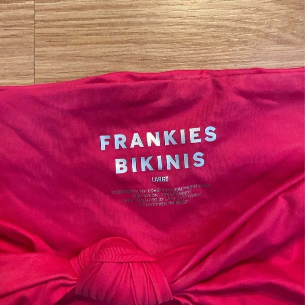 Frankies Bikinis Carrie Bandeau Bikini Top Rosewood NWT