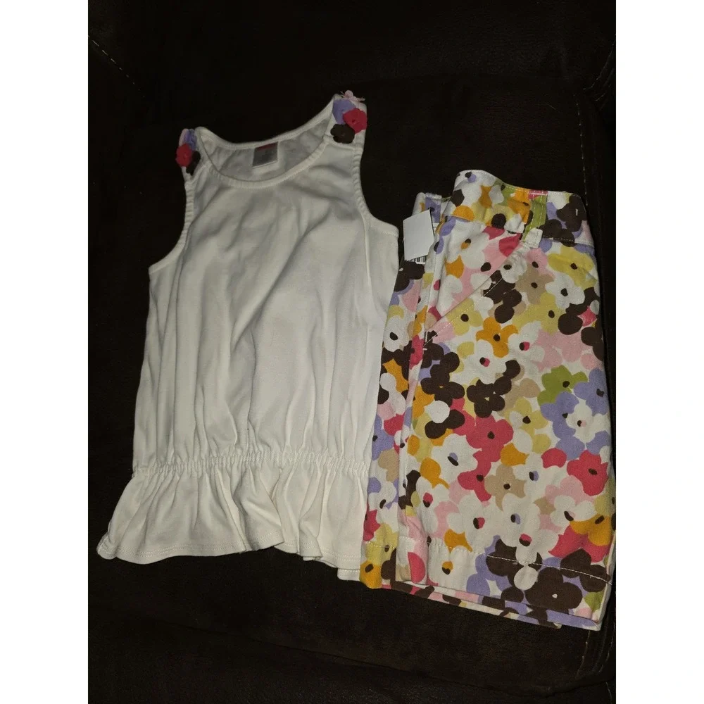 Gymboree glamour safari floral top and shorts size 5‎ outfit
