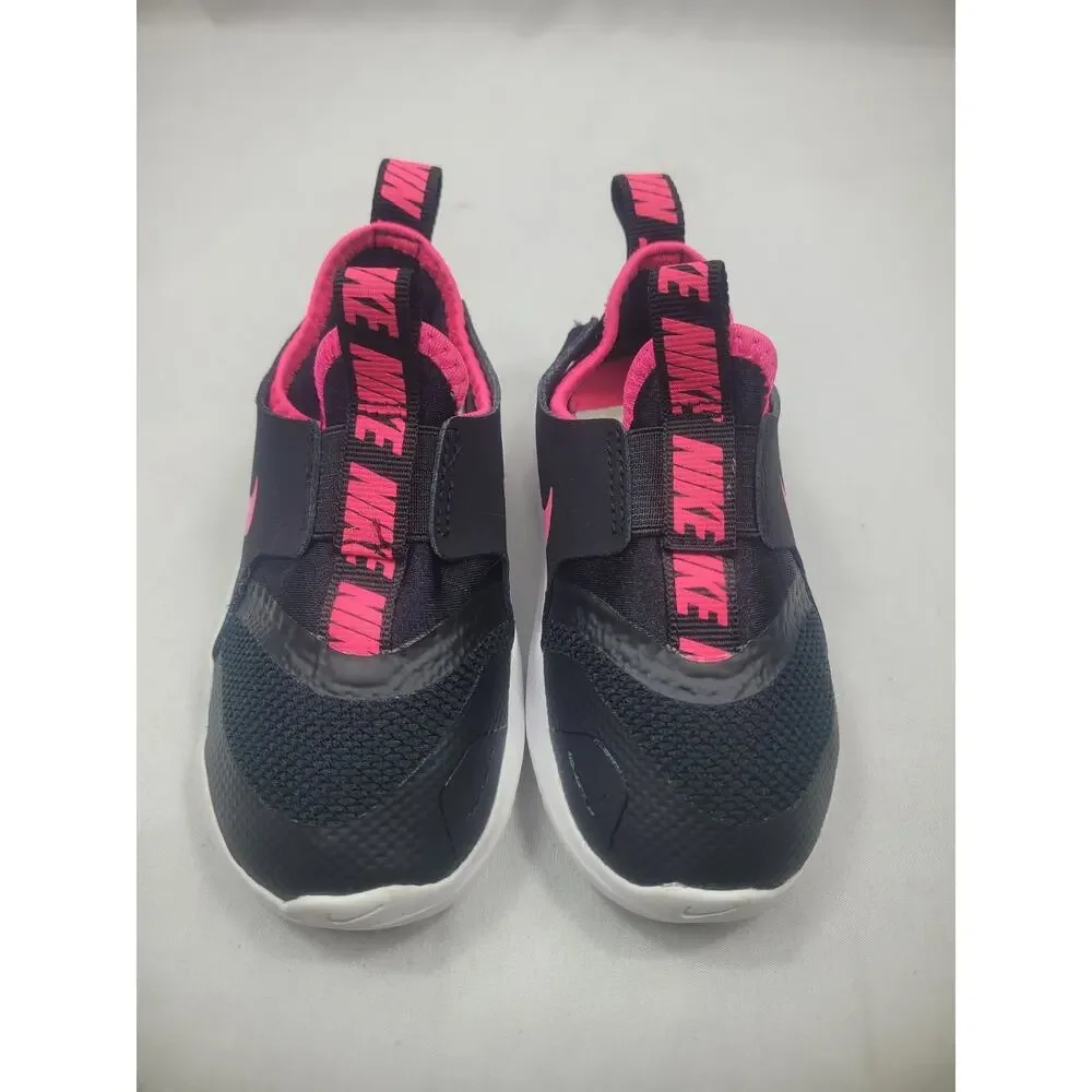 Nike Flex Toddler Shoes AT4665-006 Black & Pink Size 8C