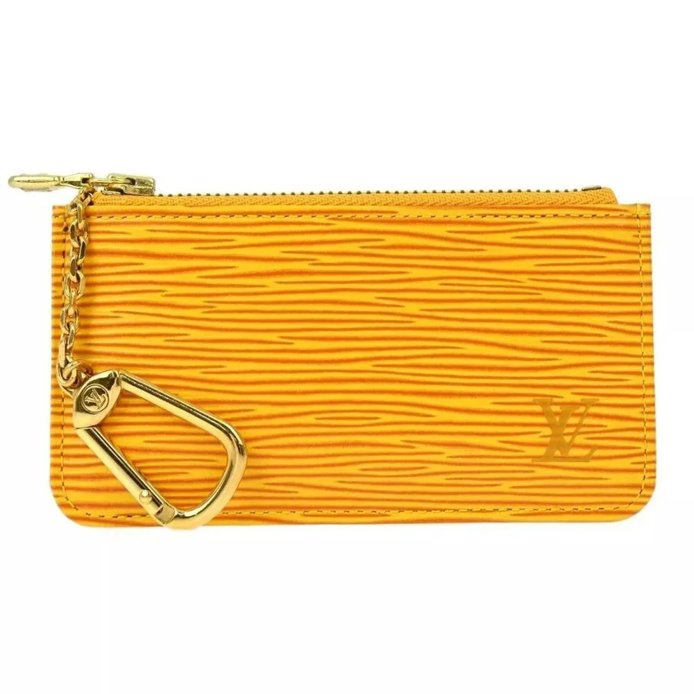 Louis Vuitton Yellow Epi Pochette Cles Coin Case Wallet