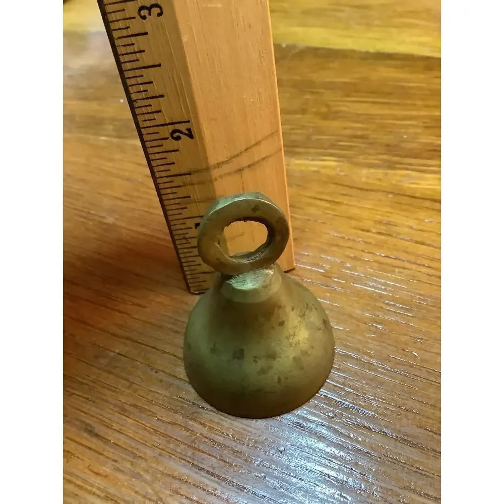 Vintage Miniature Brass Cast iron Christmas Bells Handmade Primitive India