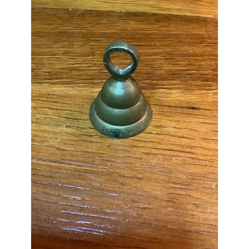 Vintage Miniature Brass Cast iron Christmas Bells Handmade Primitive India