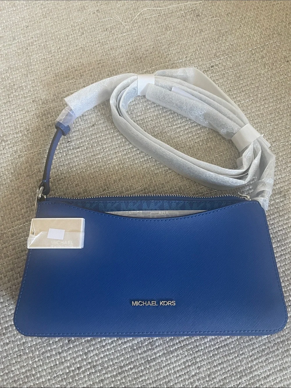 Michael Kors Royal Blue Saffiano Leather Crossbody Bag