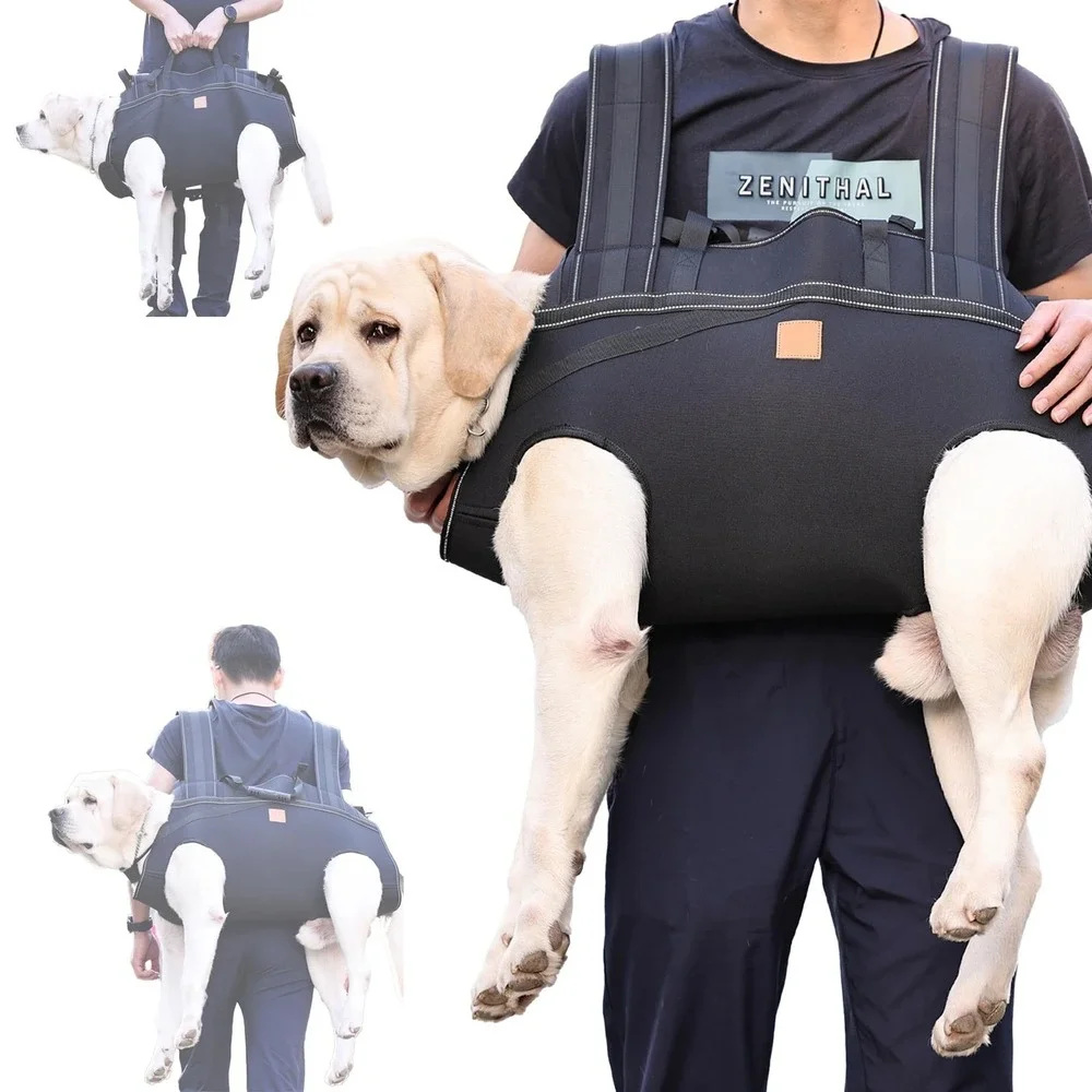 Terapaton Dog Lift Harness XL Large Breed Support Sling Handle Black 29-50 lbs