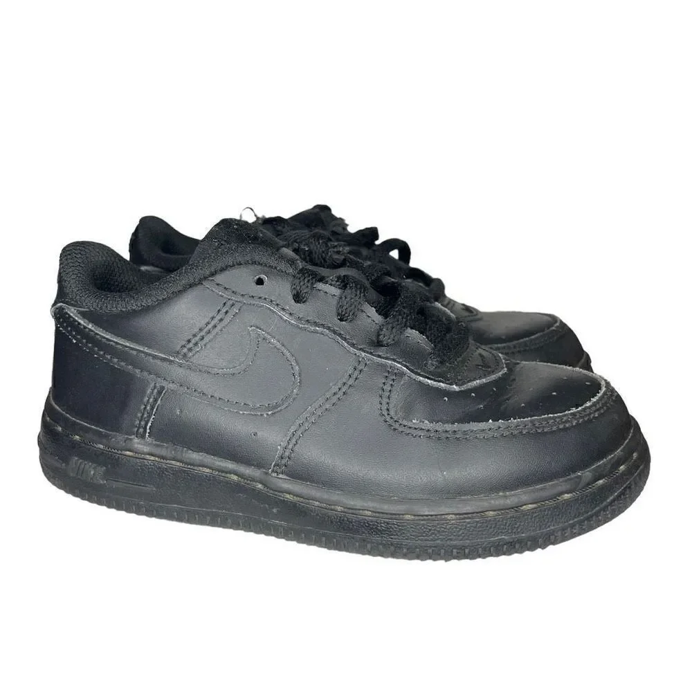 Nike Air Force 1 Triple Black 314194-009 Toddler Shoes Unisex - Size 10C