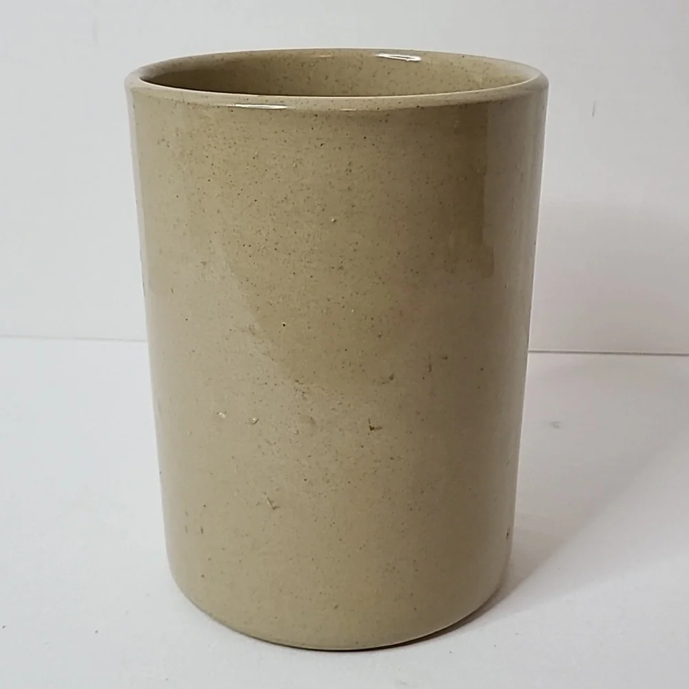 Vintage Pearsons Kitchen Utensils Crock Holder Beige Black