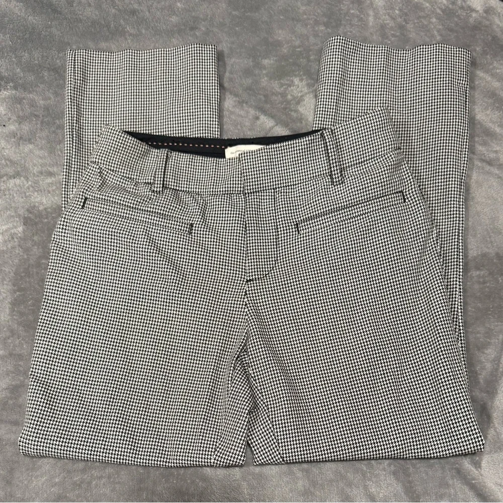 ~Anthropologie Black/White Houndstooth Trousers