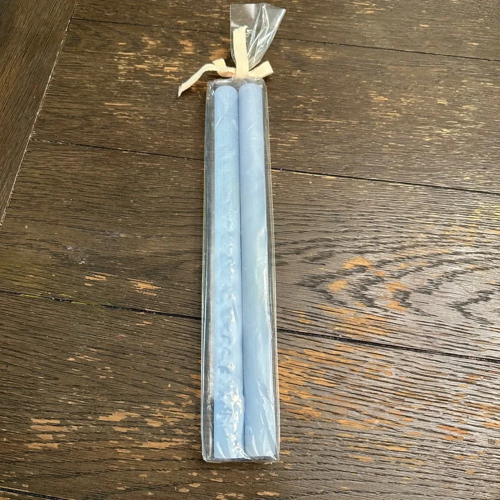 Pottery Barn Easter Taper Candles Pink Blue NEW 4 Piece
