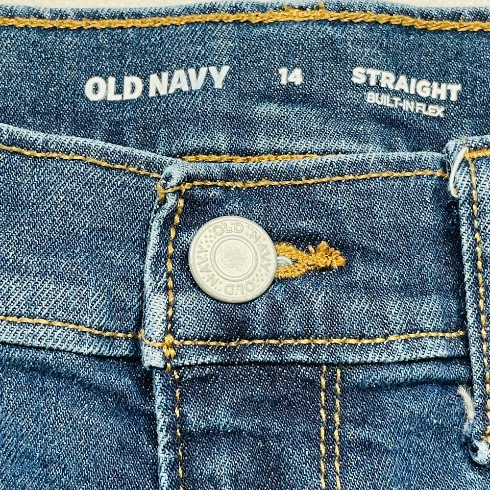 Old Navy Kids Jeans Lot 3 Pairs Size 14 Boys Skinny Bootcut Straight Blue Denim