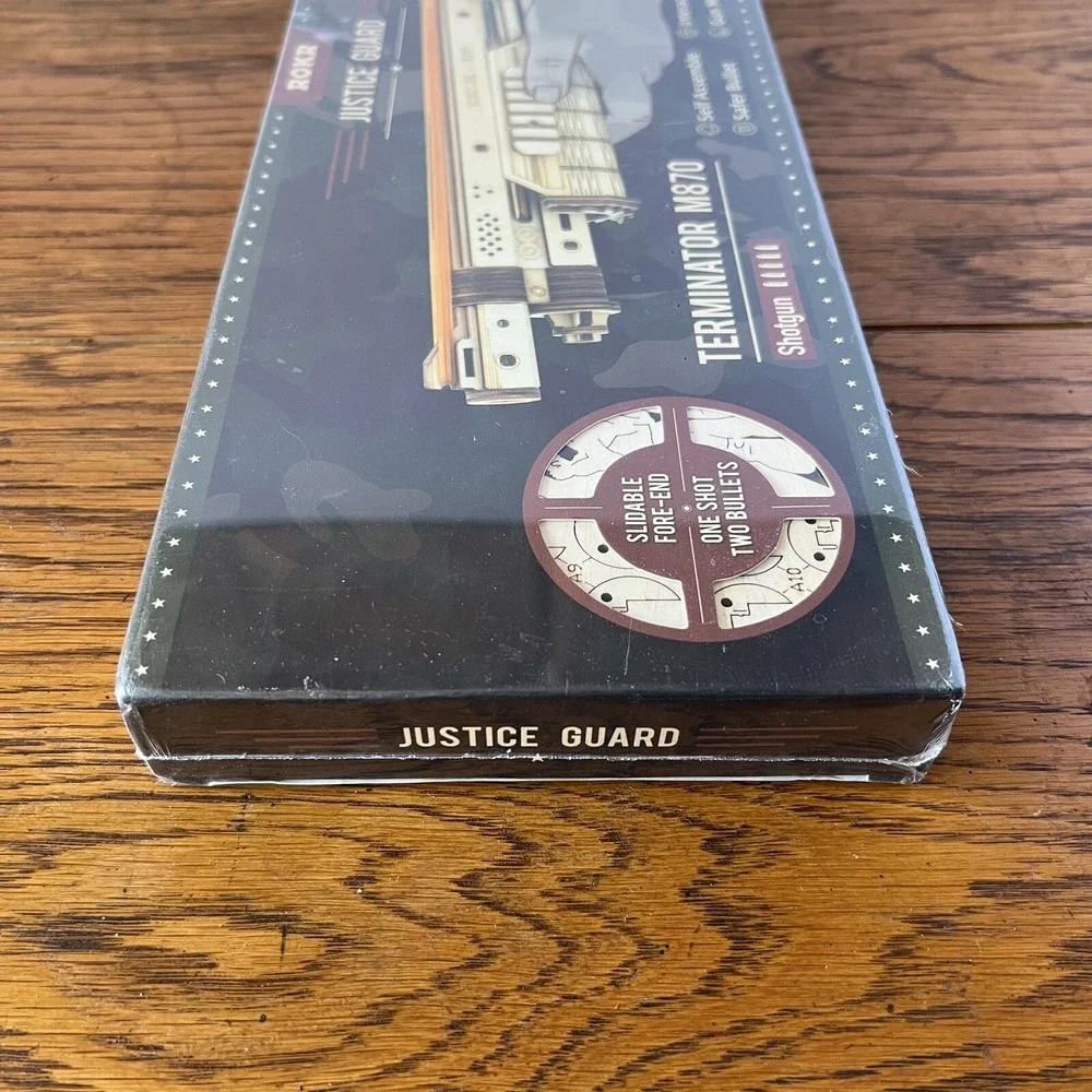 ROKR Justice Guard Terminator M870 3D Wooden Puzzle Rubber Band‎ New Sealed