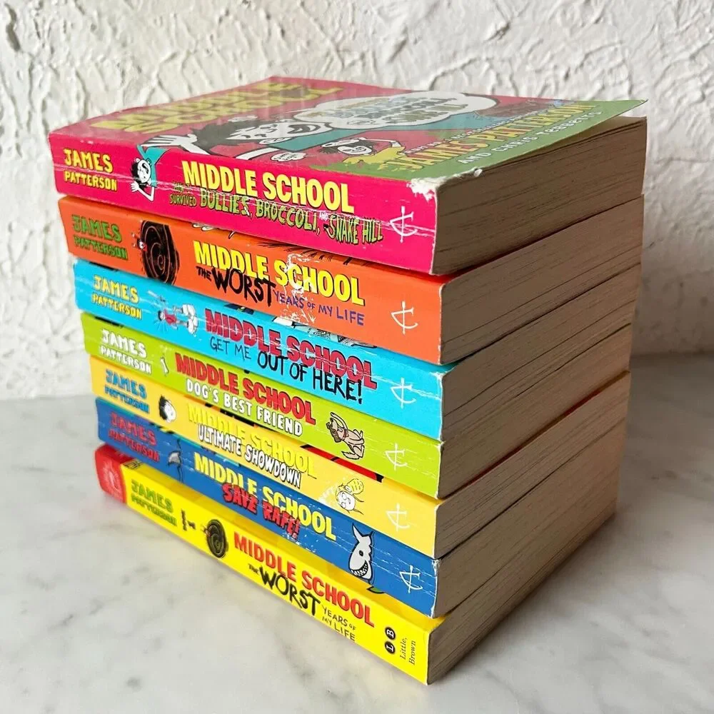 Middle School Series 7 Paperback Chapter Books for Kids by James Patterson