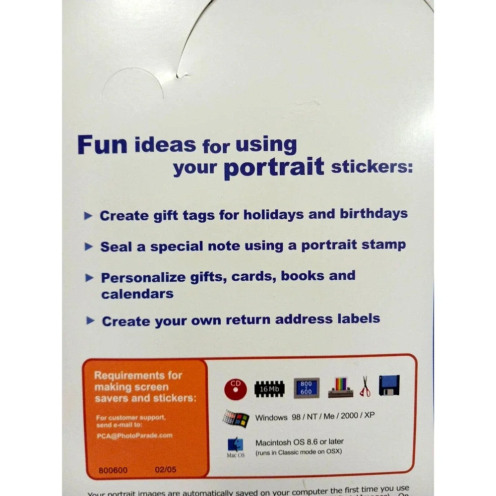 Photo Paper Sticker Kit 5 Sheets Stick Labels w CD instructions Crafts‎