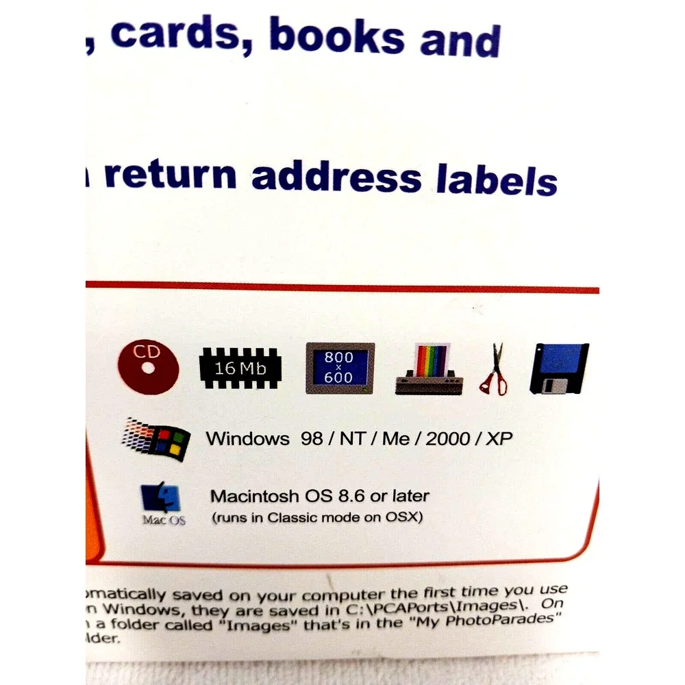 Photo Paper Sticker Kit 5 Sheets Stick Labels w CD instructions Crafts‎