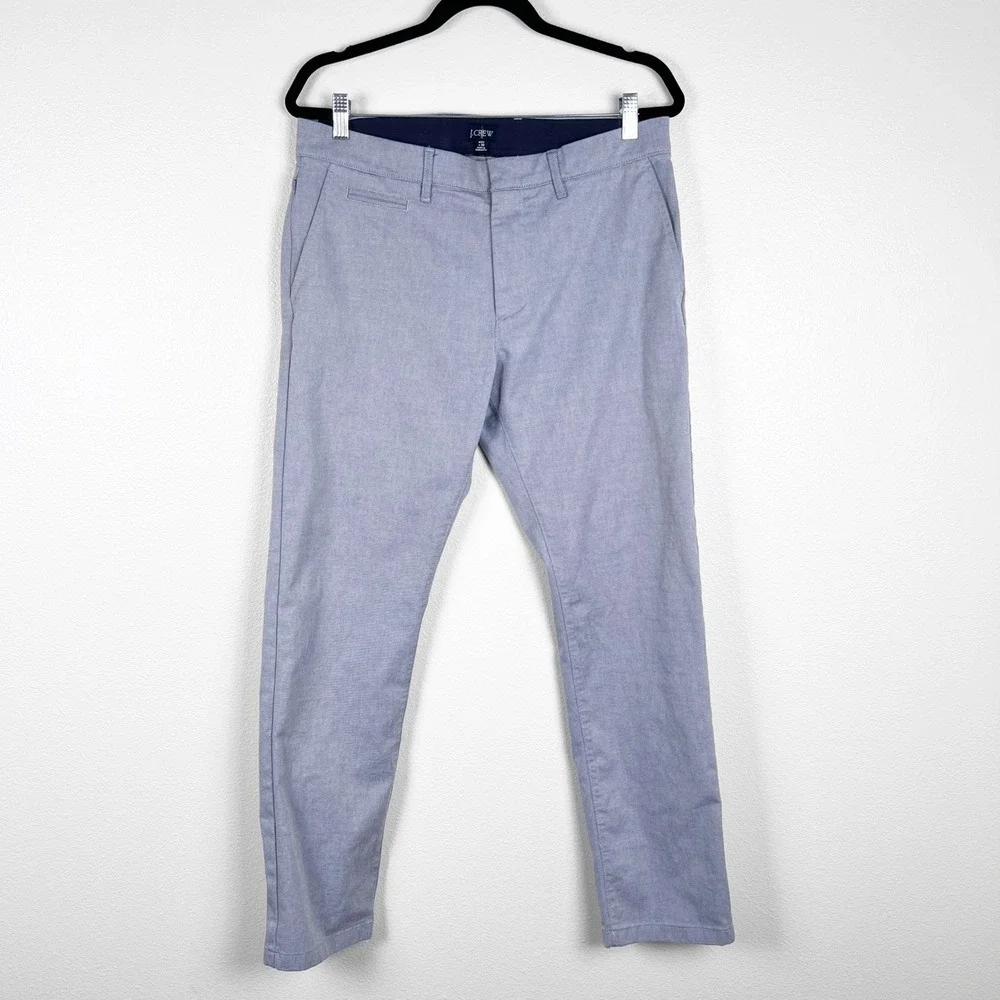 J. Crew Men's Oxford Tech Slim‎ Pant Blue Sz 32x30
