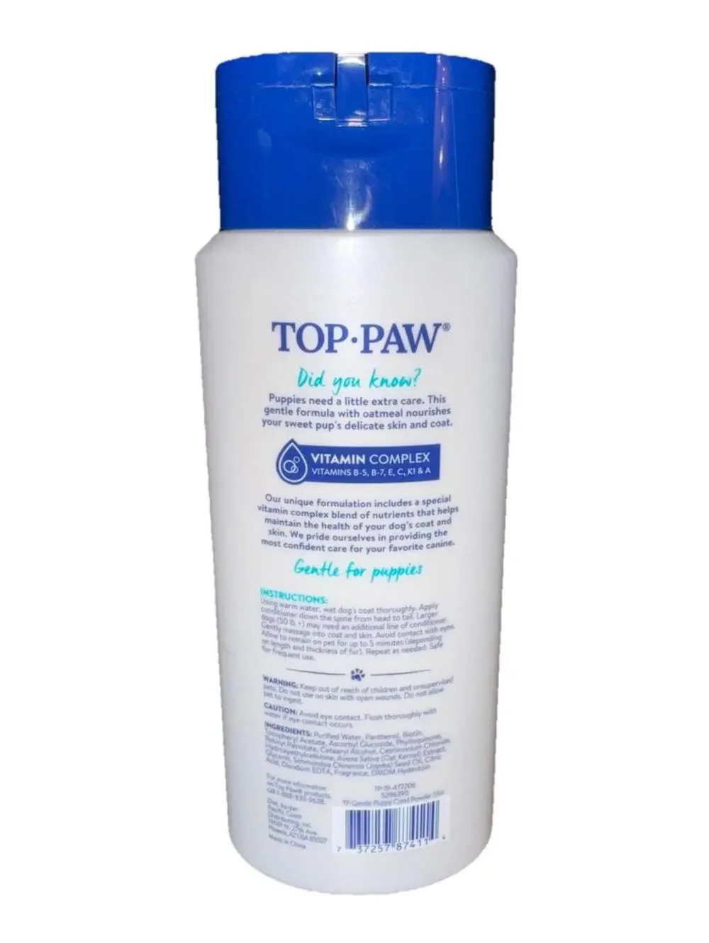 Top Paw Gentle Puppy Conditioner With Oatmeal Mild Powder Scent 17 Fl Oz