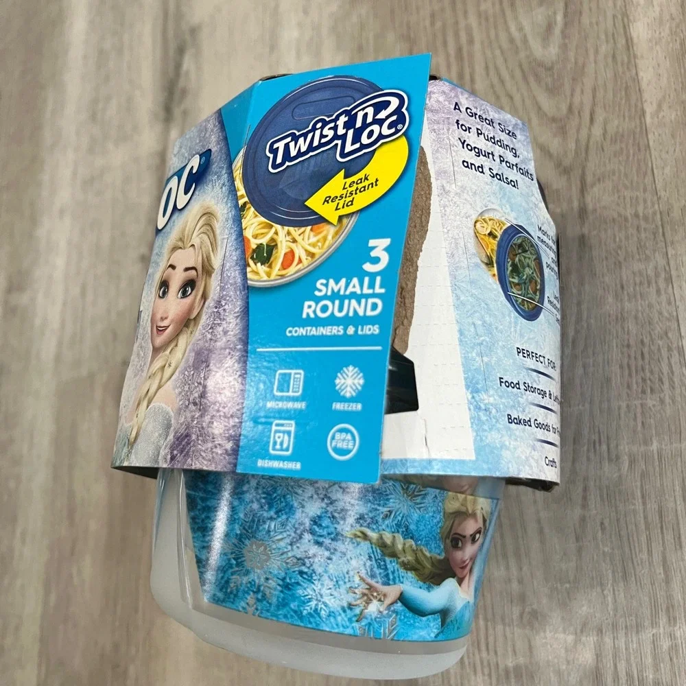 Ziploc Twist N Loc Frozen Food Storage Containers 3 Small Round 2 Sets NEW