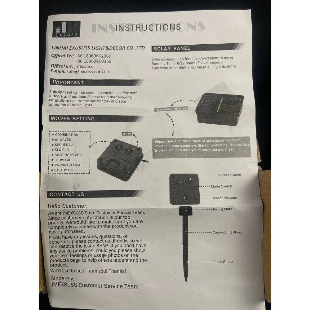 Exsuss solution garden lighting