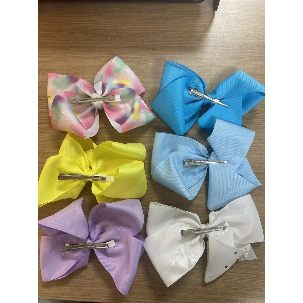 Lot Of 6 Jo Jo Siwa Girls Hair Bows Accessories Dress Up For Dance Party Holiday