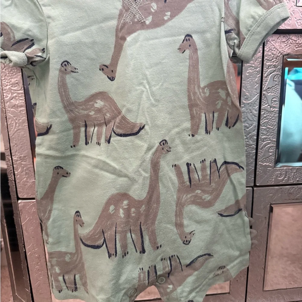 Carter's Light Green Baby Tee with Subtle Print
