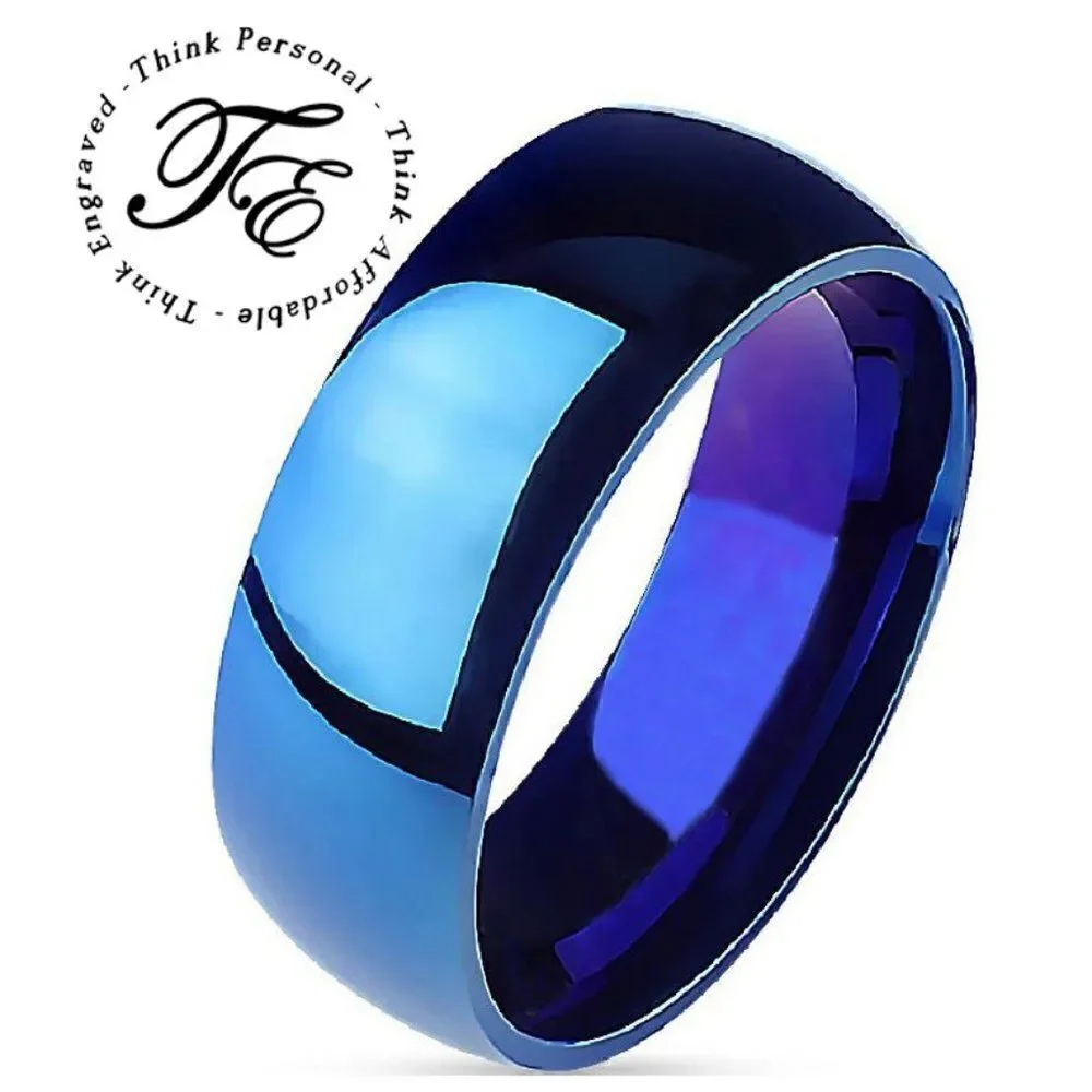 Men's Blue Promise Ring  Band - Blue Promise Ring For Guys