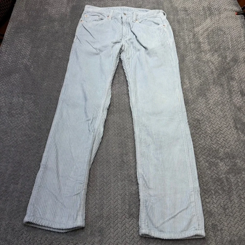 Levi's 559 Elephant Corduroy Pants Mens 32x31 Relaxed Straight Light Blue Cotton