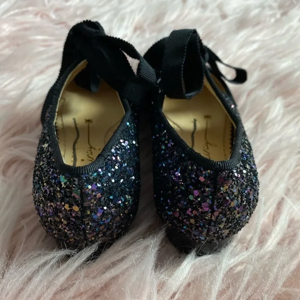 Charlotte Olympia Incy Olivia Blue Glitter flats