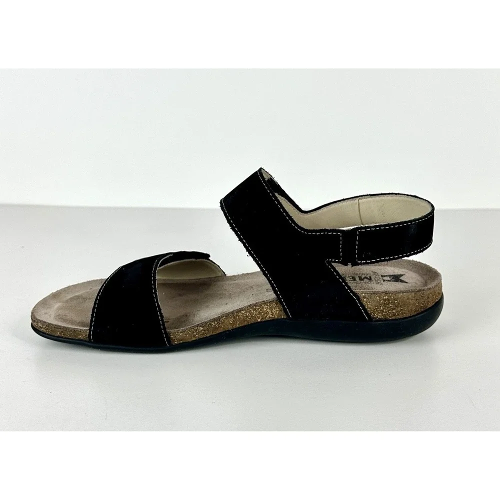 Mephisto Agave Black Bucksoft Anklestrap Comfort Sandal Women's EU‎ 37 US 7