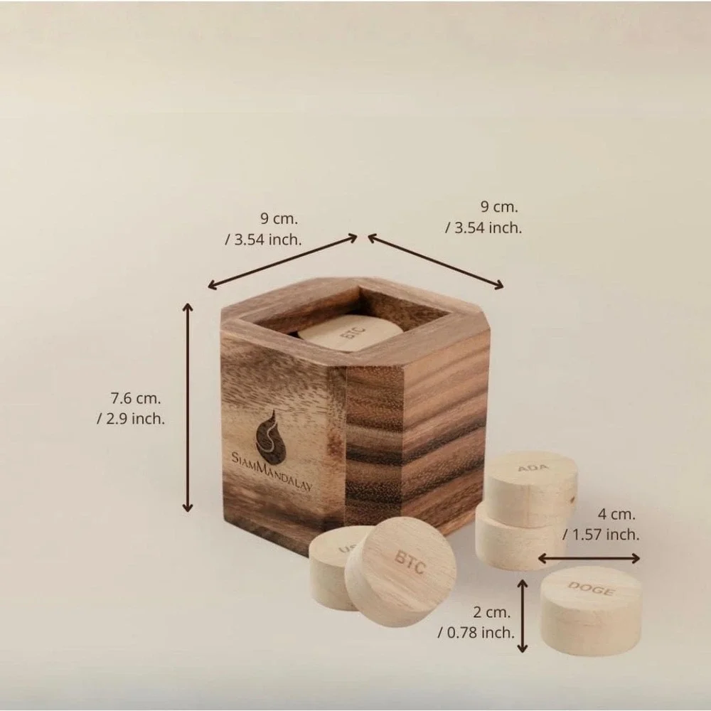 SiamMandalay Bitcoin Wooden‎ Stacking Puzzle Crypto Dest Toy