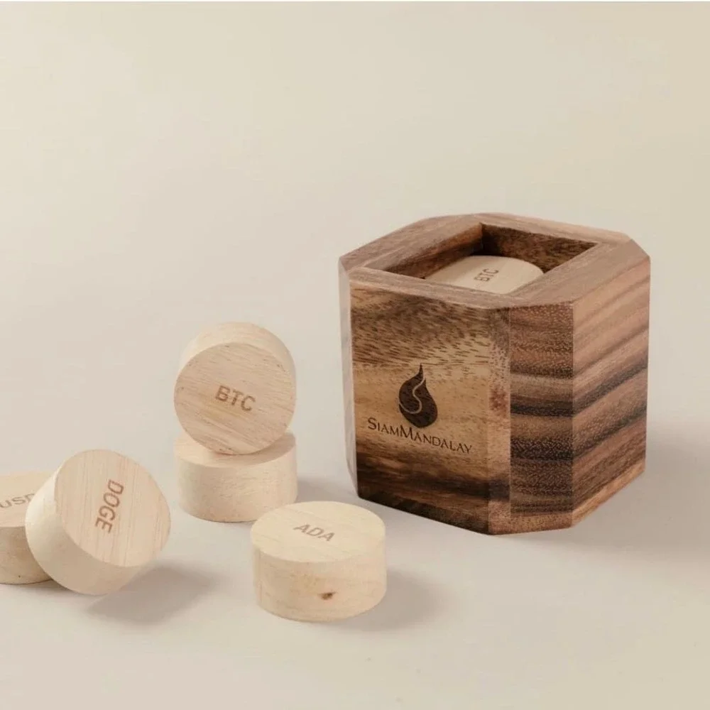 SiamMandalay Bitcoin Wooden‎ Stacking Puzzle Crypto Dest Toy