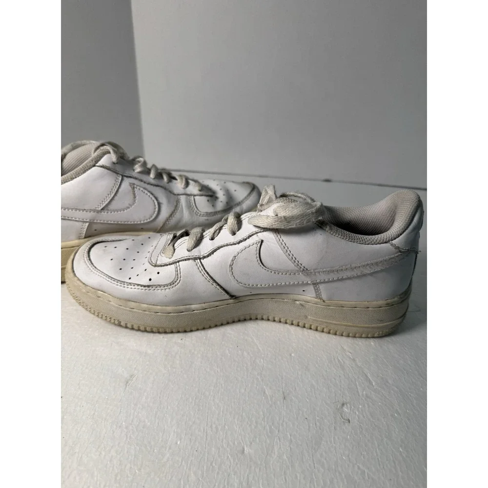 Nike Air Force‎ 1 Low Sneaker Youth Size 7Y White Leather 314192-117