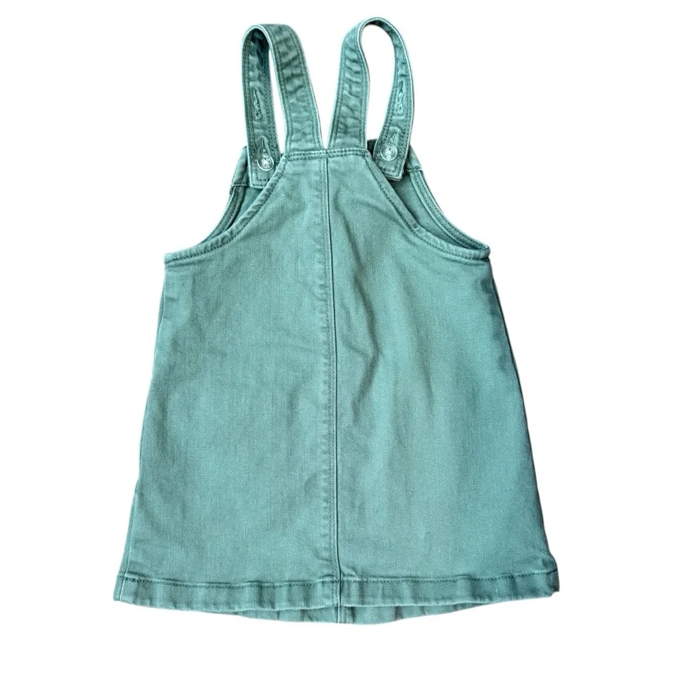 Old Navy Kids green Denim dress jumper,‎ size 2T