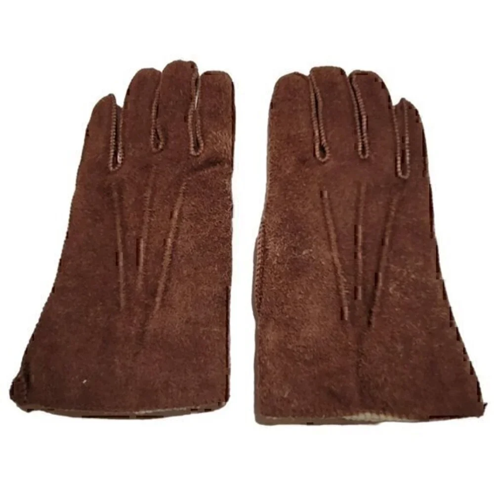 Vintage Women's Suede Gloves L