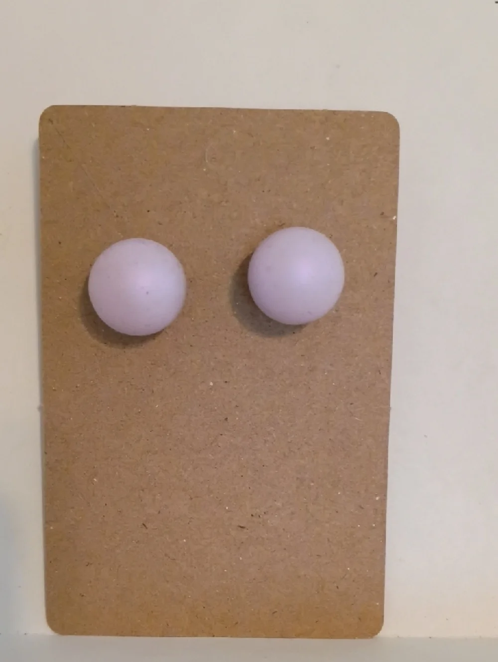 Double Sided Pearl Stud Earrings Front Back Pink White Ball Earrings