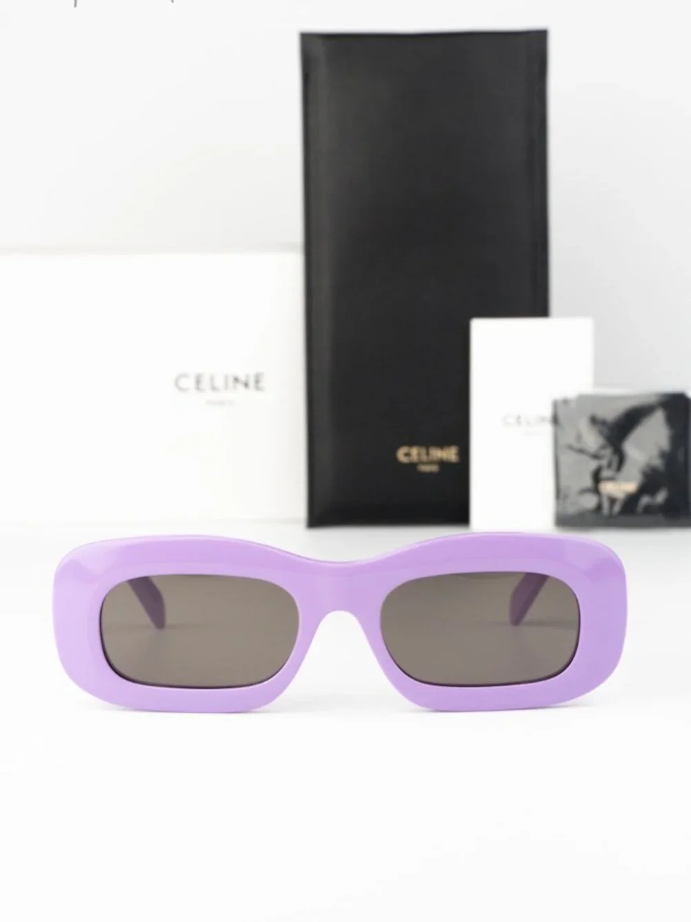 Celine Men Sunglasses Purple Grey Rectangle CL40294I 78A NEW AUTHENTIC