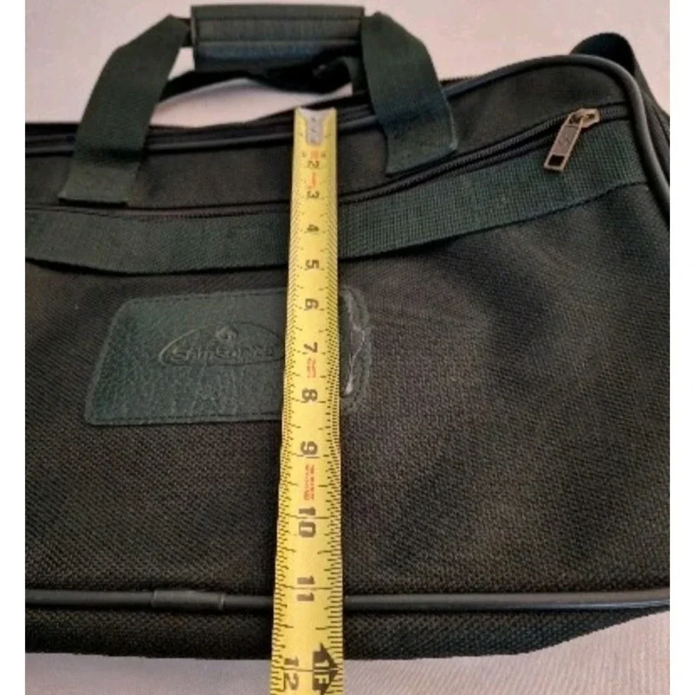Samsonite Expandable Laptop Briefcase Carry On Green Messenger Shoulder Bag EUC