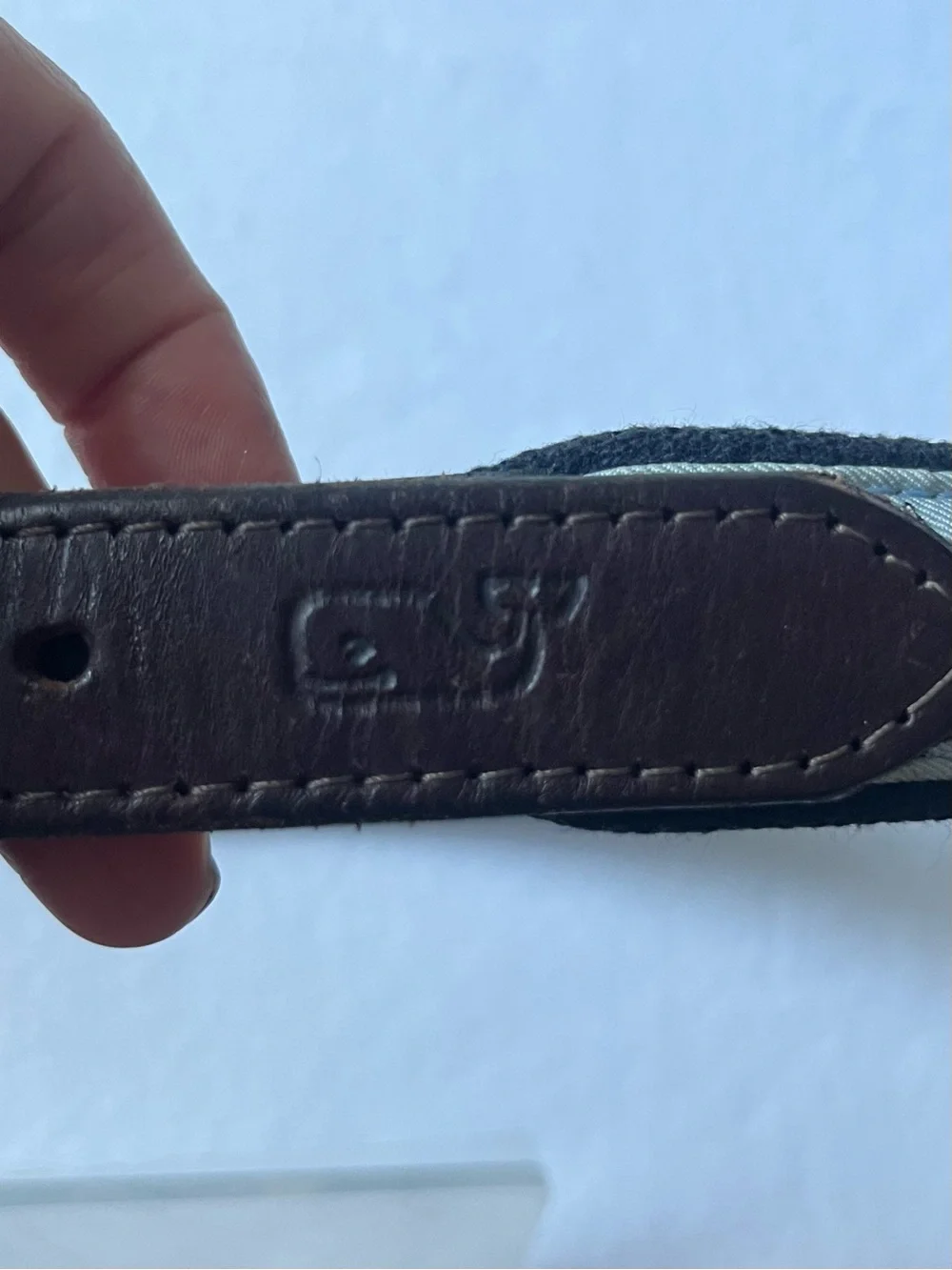 Vineyard Vines Navy and Cream Hockey Stick Webbing Belt Boys size 28