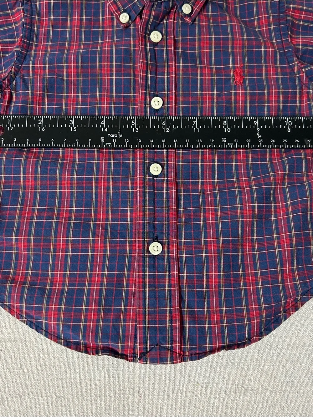 Ralph Lauren Shirt Baby Boy’s 12M Red Blue Plaid