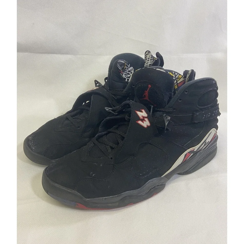 Nike Air Jordan 8 VIII Retro Playoff Black Bred‎ White 305381-061 Size 11 Shoes