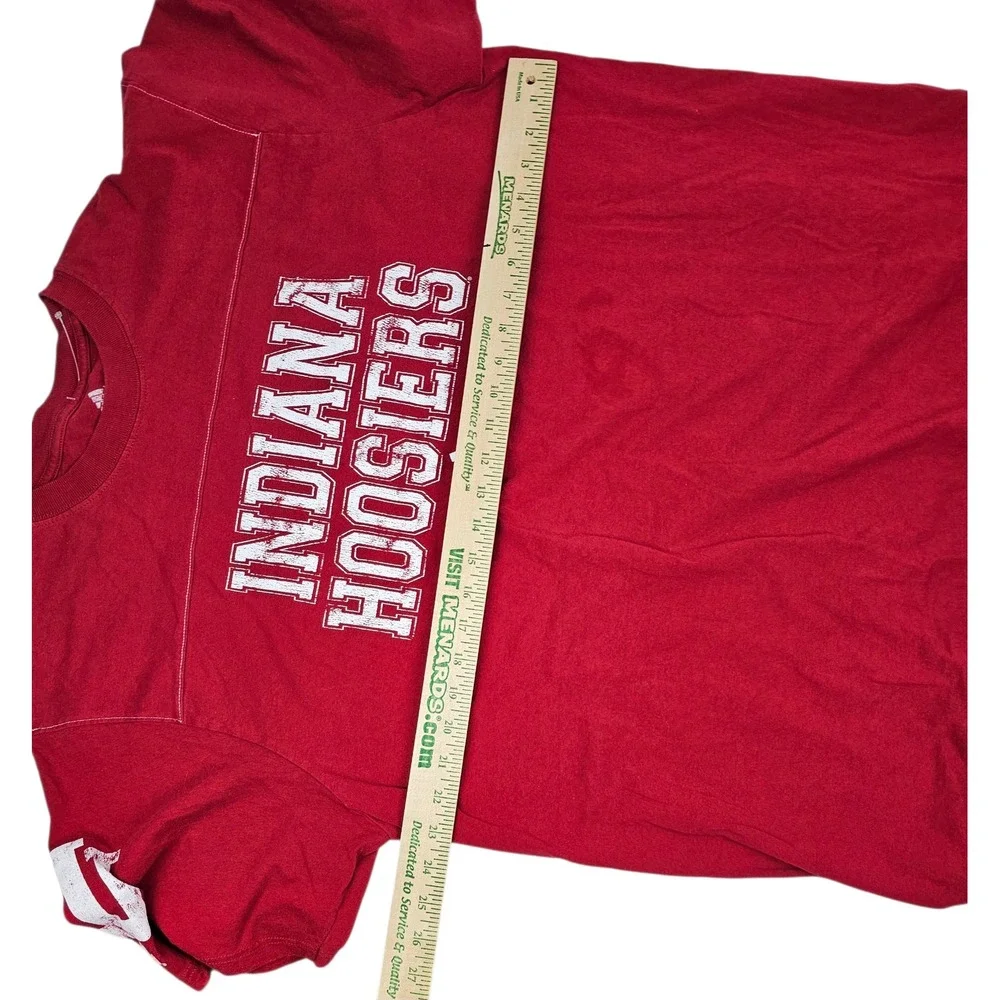 Adidas Indiana Hoosiers Mens‎ Red Graphic T-Shirt IU Logo Short Sleeve Large
