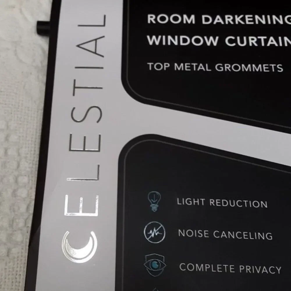 Celestial 2 Panels Room Darkening 4in1 Technology Off White Curtains