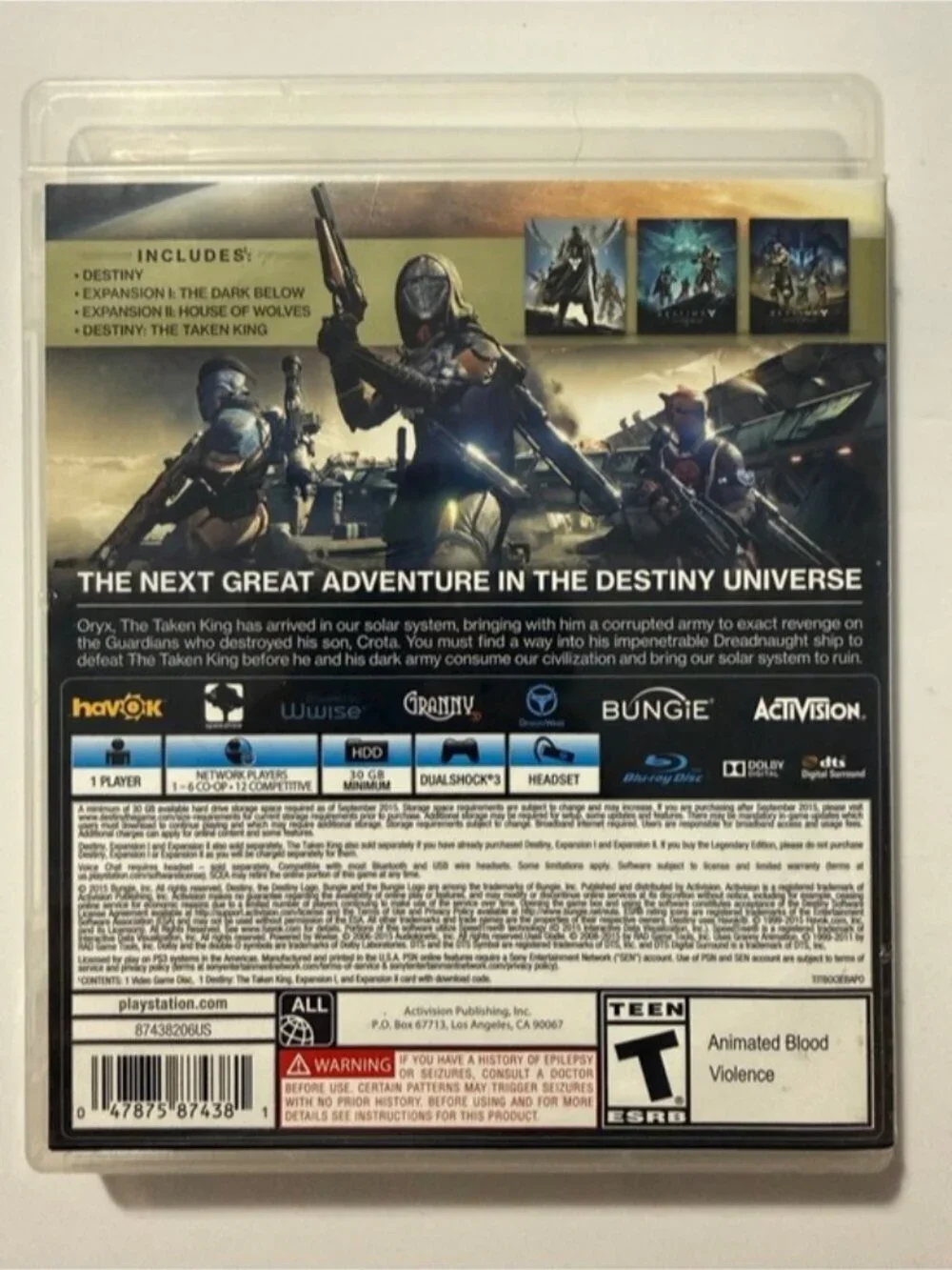 Sony destiny taken