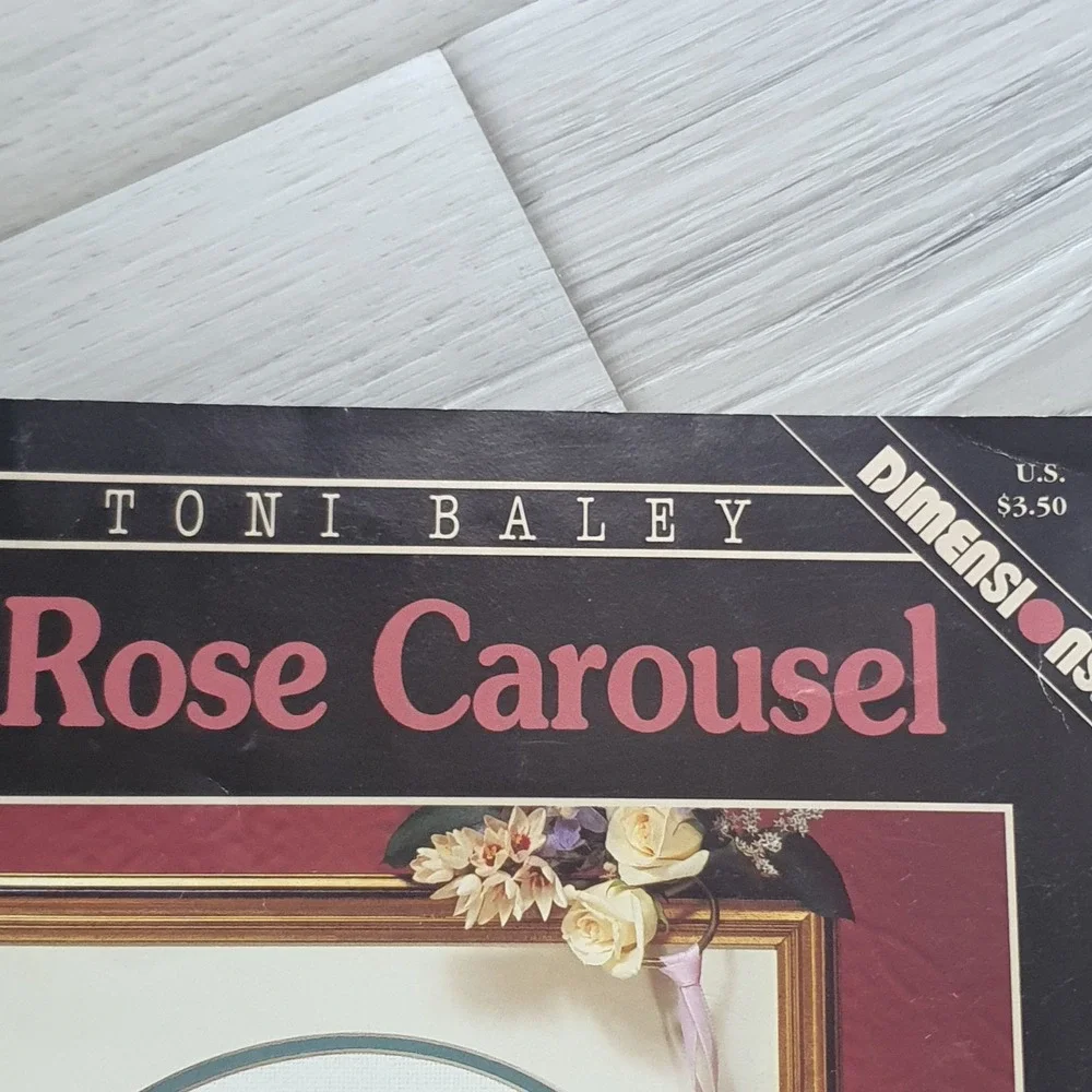 Dimensions Toni Baley Rose Carousel Cross Stitch‎ Pattern Leaflet 227 Vintage