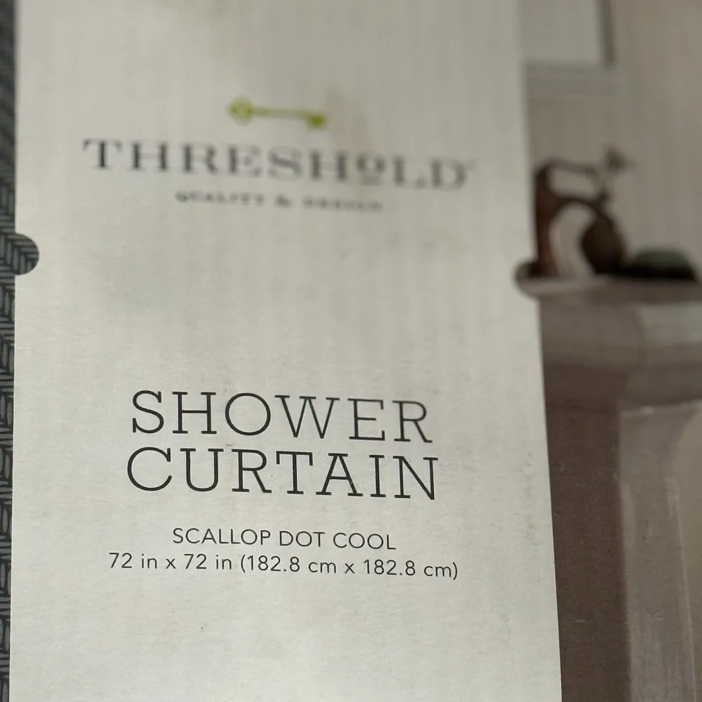 Threshold shower curtain