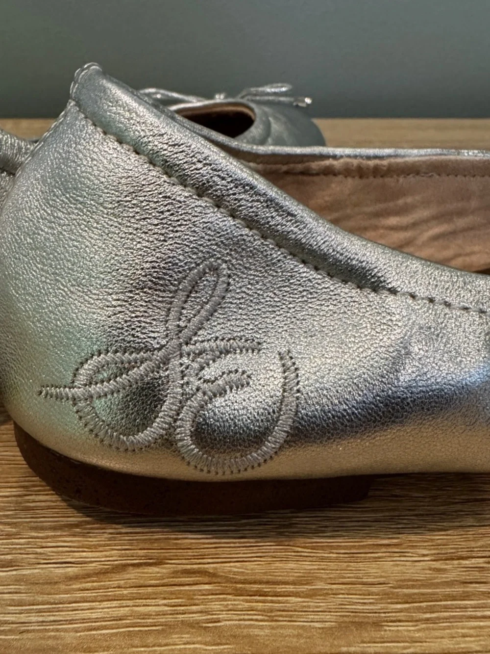 Sam Edelman Kids’ Felicia Ballet Flats Metallic Silver 4