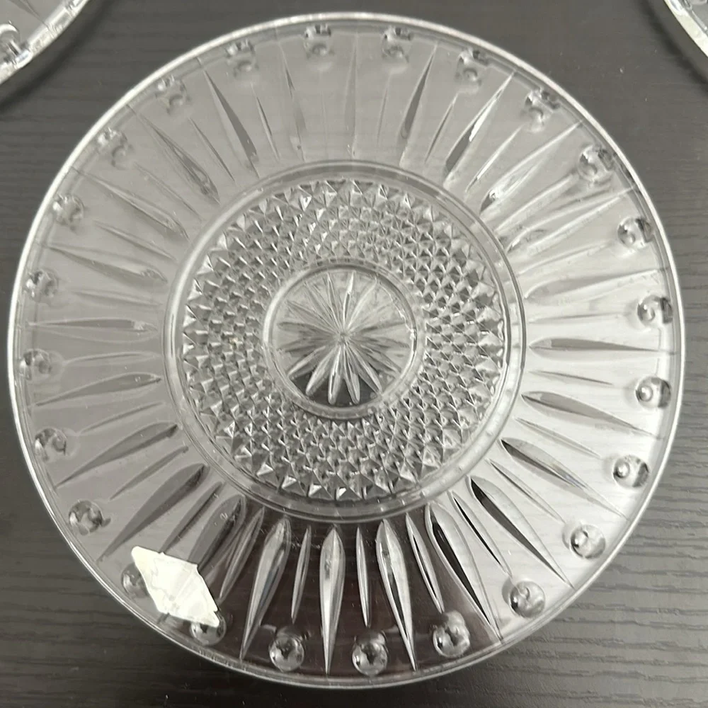 Shannon by Godinger 24% Lead Crystal Sutton Place Dessert Plates (4)