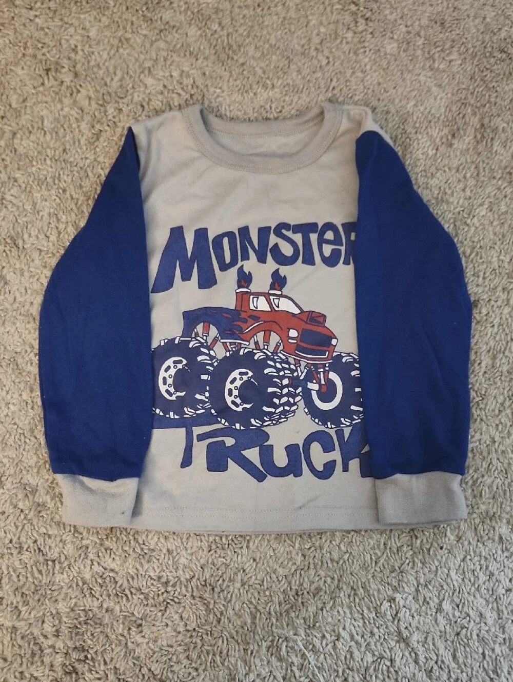 Kids Graphic Tee Bundle - Monster Truck & Teddy Bear - Gray