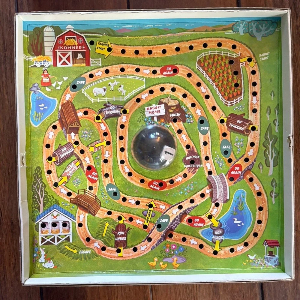 Vintage Run Rabbit Run Pop-O-Matic Game 1969 Kohner Incomplete Parts Repair