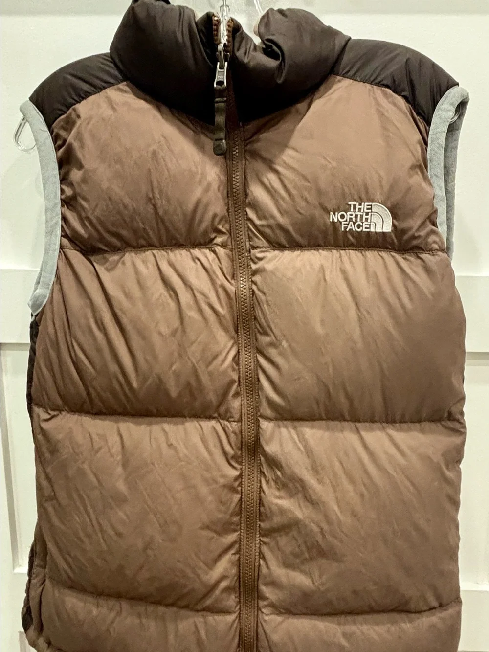 The North Face Brown Quilted Insulated 550 Down Vest Size XL