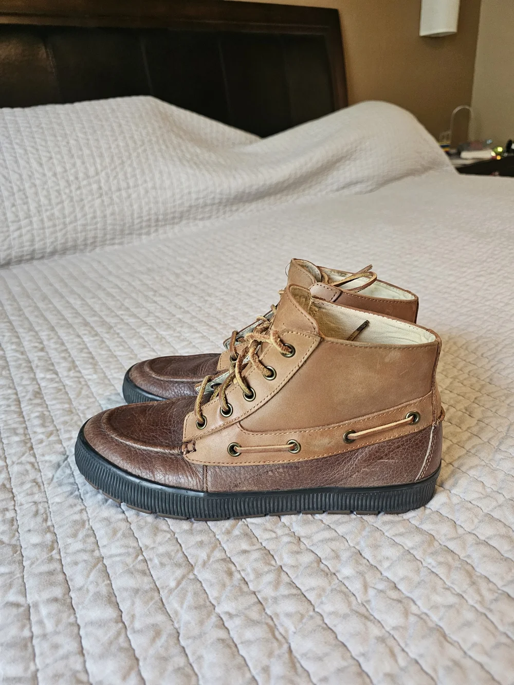 Men's Polo Brown Leather Chukka Casual Boots