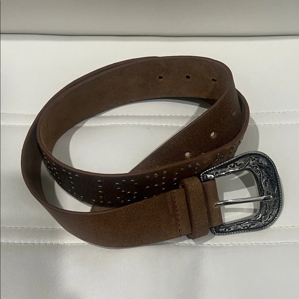 Urban‎ Outfitters BDG Brown Leather Studded 